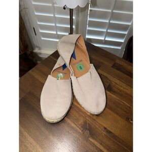 Verbenas Carmen Womens 38 EU SShoes Gray Suede Leather Espadrille Flat Sandals